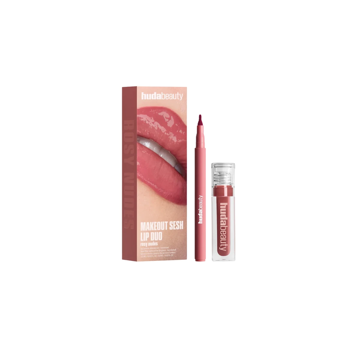 HUDA BEAUTY Make Out Sesh Lip Stain & Lip Gloss Duo